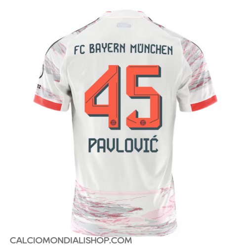 Maglie da calcio Bayern Munich Aleksandar Pavlovic #45 Seconda Maglia 2025-26 Manica Corta